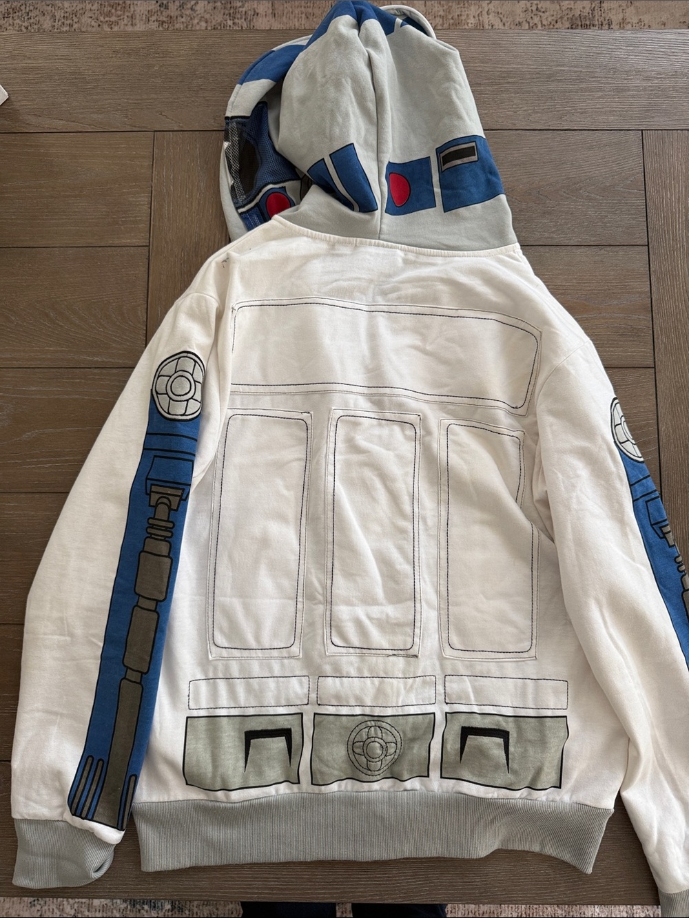 Star Wars R2-D2 Adult Zip Hoodie Jacket - Picture 4 of 4